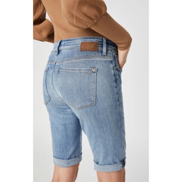 Mavi Karly Mid Rise Bermuda Shorts Women's Size 29 Stretch Denim Mid Rise Jorts - Picture 12 of 12
